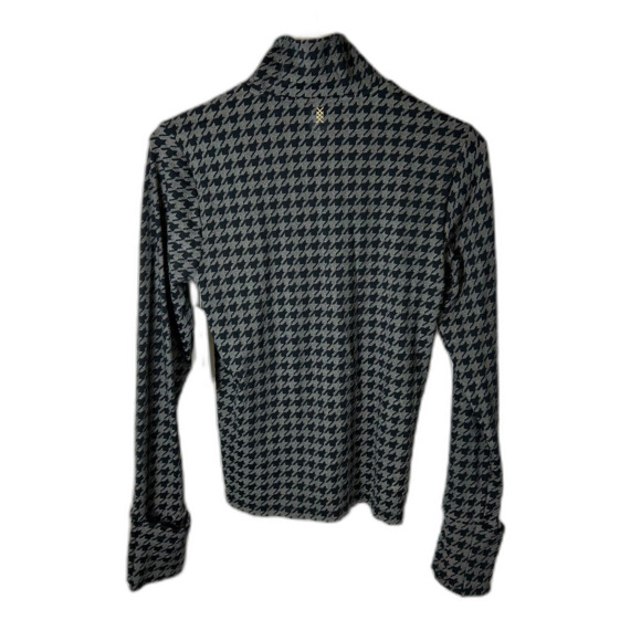 Rhone NWT Black Gray Houndstooth Seamless Base Layer 1/4 Zip LS Active Top Sz XL - Picture 7 of 15